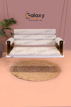 Milky White Acrylic Swing with PVD 3 Roller Pattern