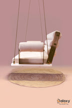 Milky White Acrylic Swing with PVD 3 Roller Pattern