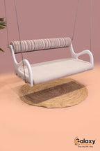 Milky White Acrylic Hans Pattern Single Roller Swing