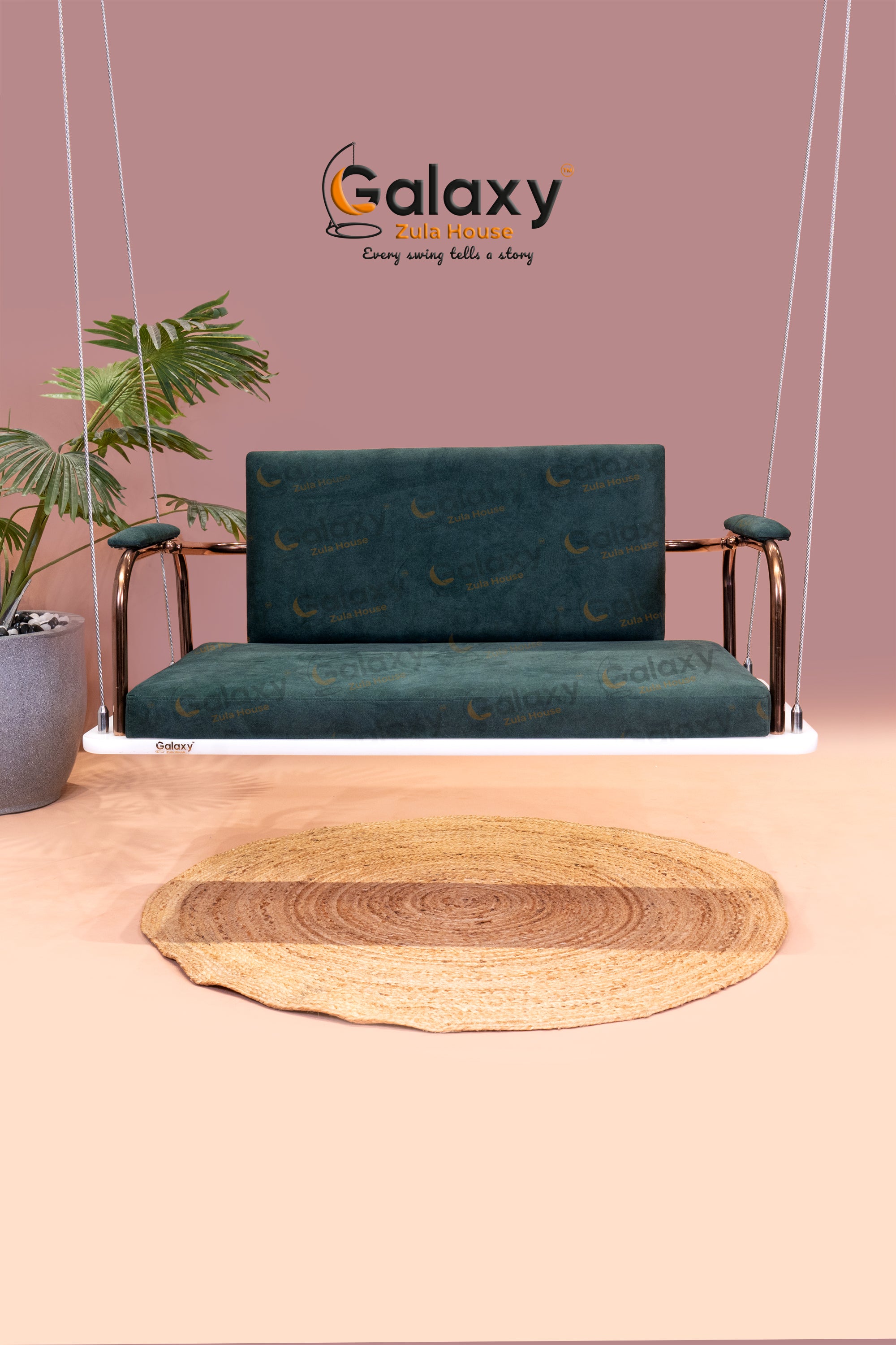 Milky White Acrylic Base PVD Reversible Designer Swing