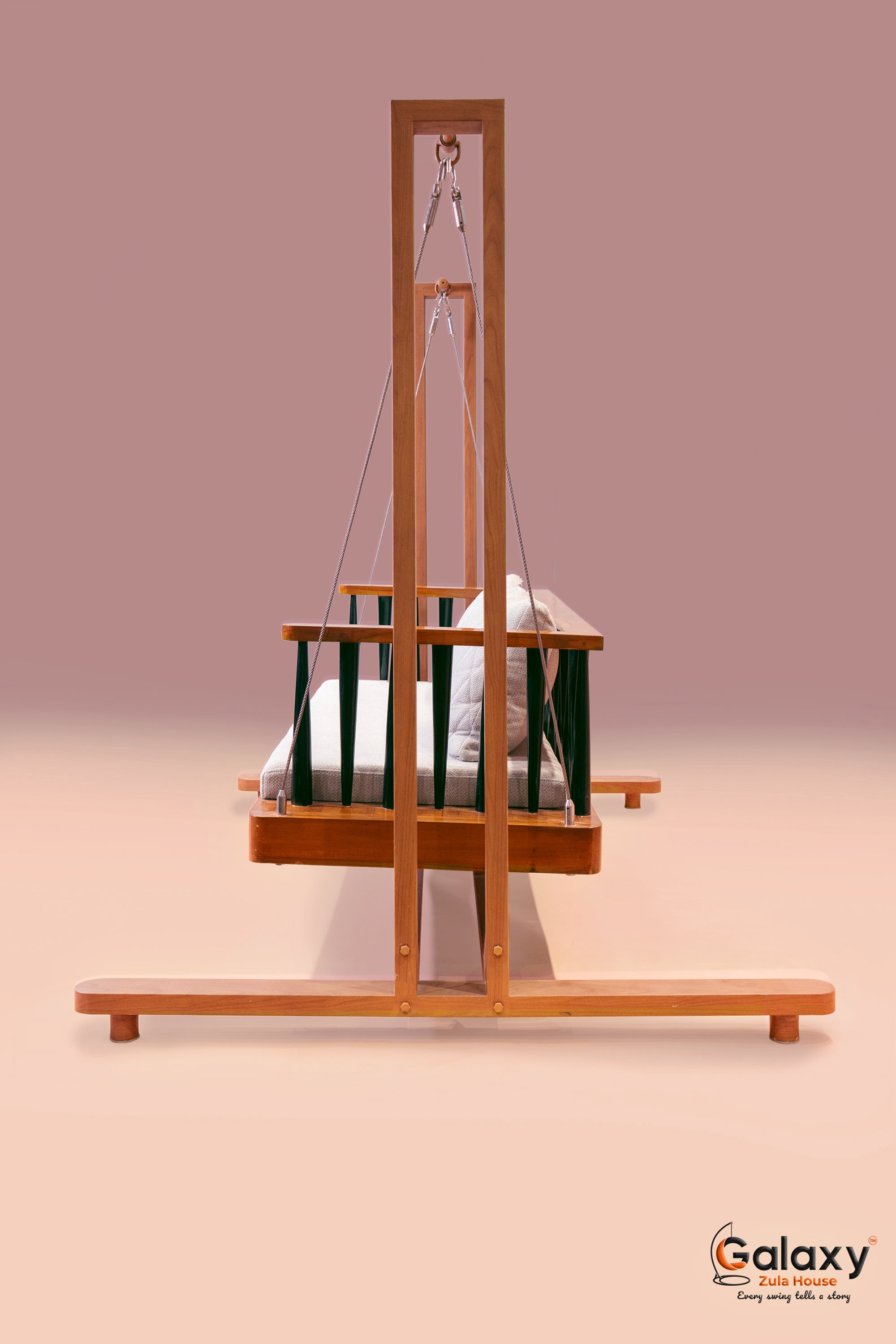 Ss Wooden Cotting Stand With Updown Velan Swing Set