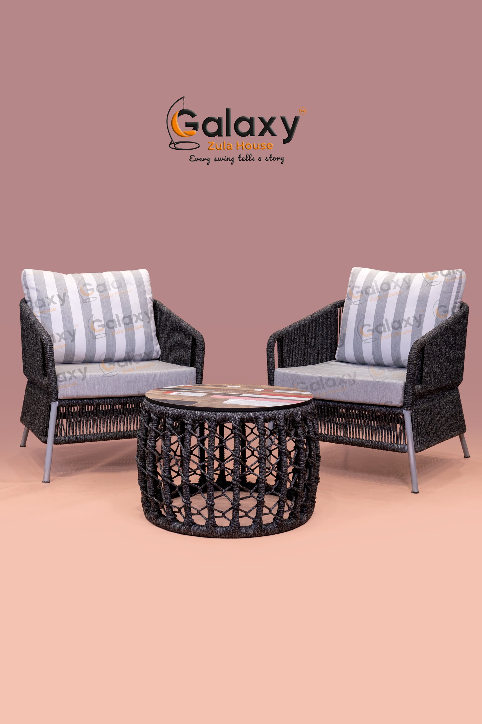 Serenity Aluminium Sofa Chair With Designer Table Set