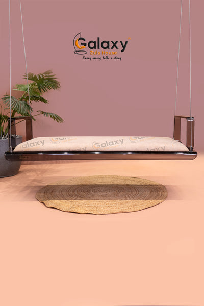 Acrylic swing with smoke finish and khat handle design for home