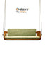 Modern jhula design with wooden base and black PVD hodku pattern